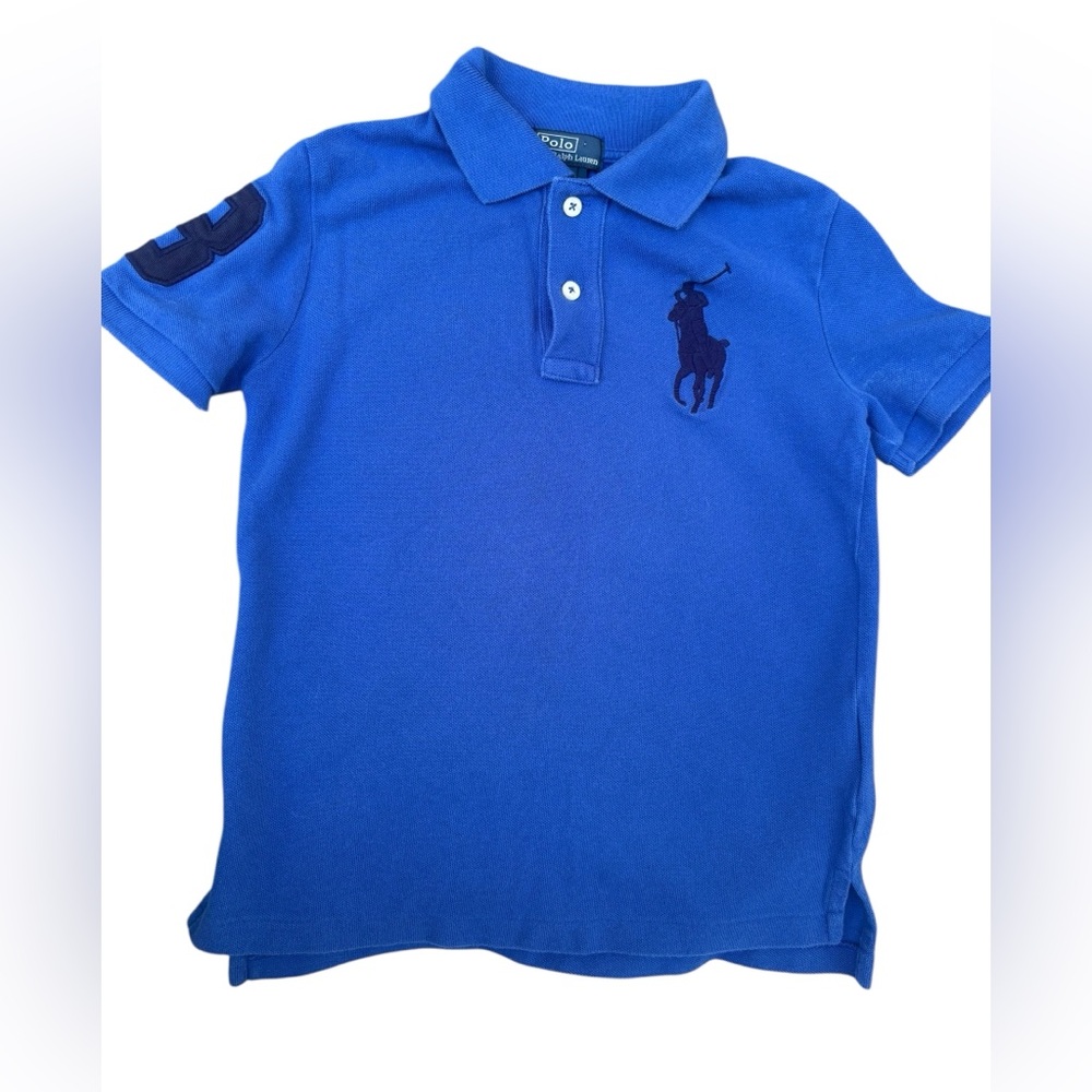 Polo by Ralph Lauren Boys Royal Blue Big Pony Polo Shirt sz 7